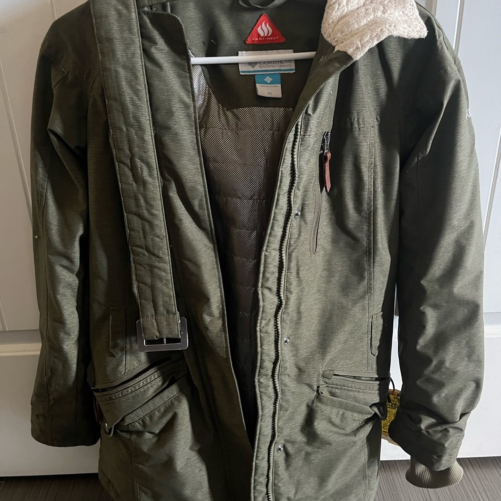 Women’s Green Coat with Belt